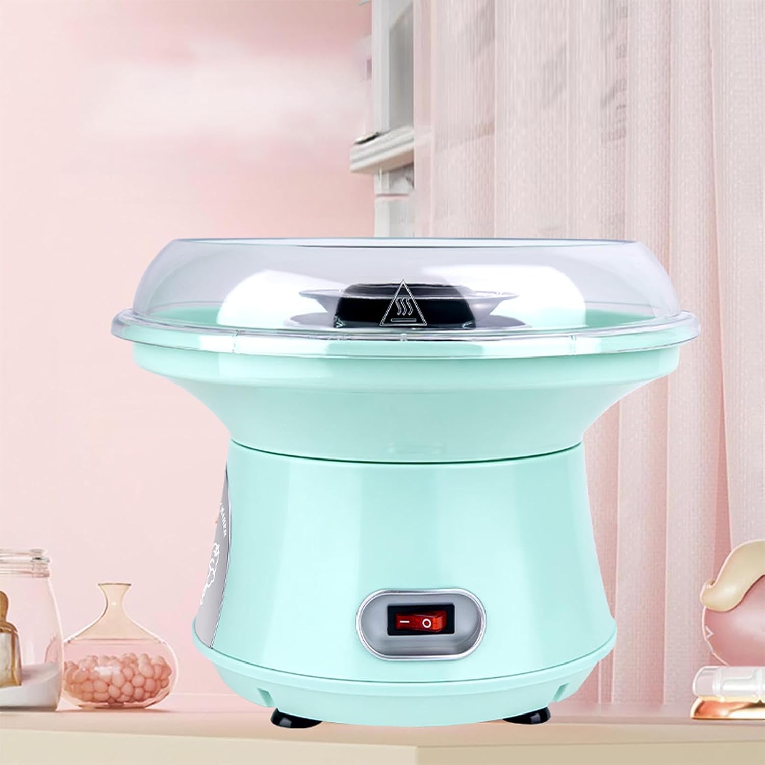 Cotton Candy Machine for Kids, Mini Countertop Cotton Candy Maker,Vintage Candy Maker for Gift, Party, Festival, Birthday (Green)