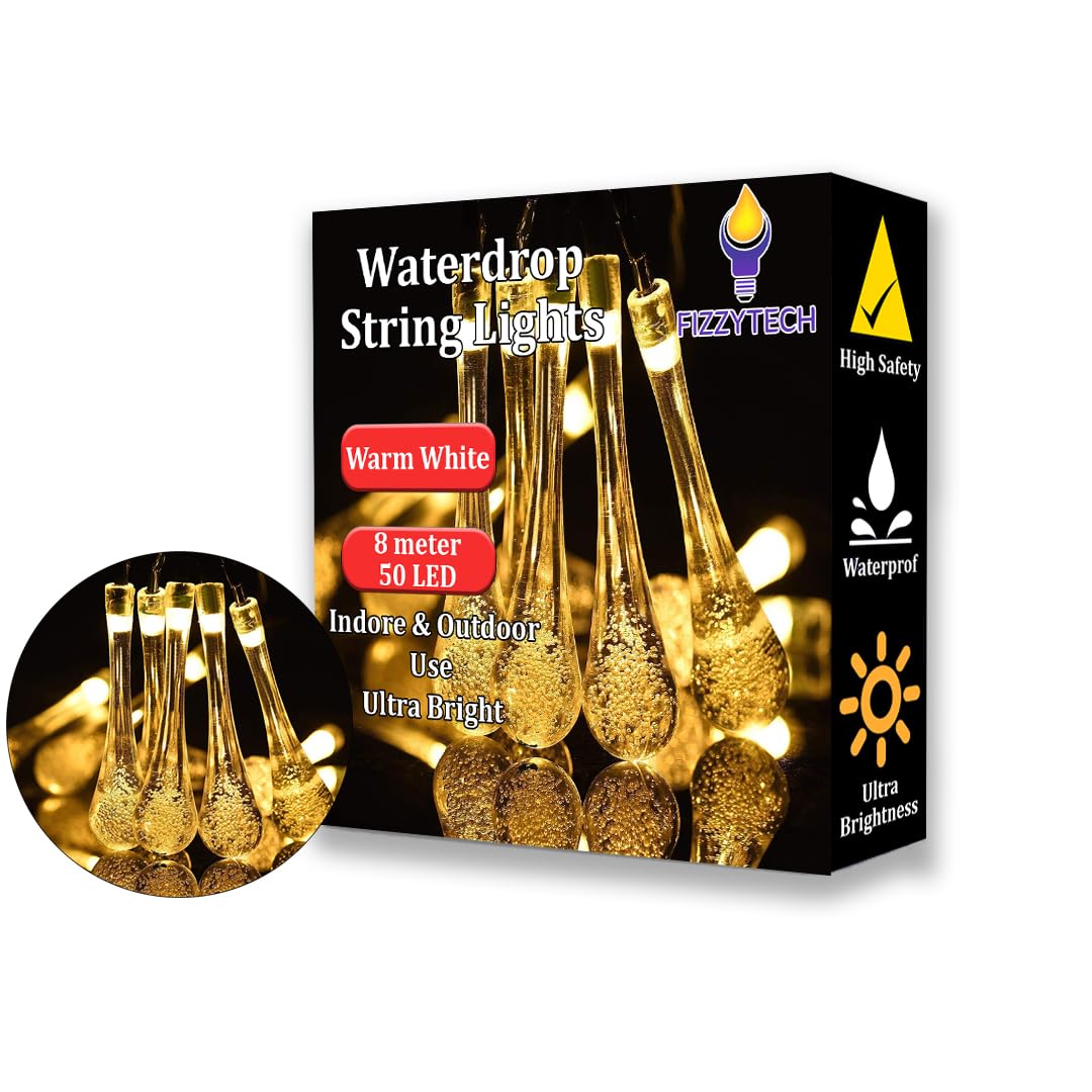 See full amazon price history chart for fizzytech Waterdrop String Lights of Home Decoration Diwali Light for Party Birthday Diwali Christmas Navratri Valentine Gift Home Decoration Light (8 Meter 50 LED, Warm White) fizzytech Waterdrop String Lights of Home Decoration Diwali Light for Party Birthday Diwali Christmas Navratri Valentine Gift Home Decoration Light (8 Meter 50 LED, Warm White) (B08X3KR5CD) Amazon Price History, Amazon Price Tracker