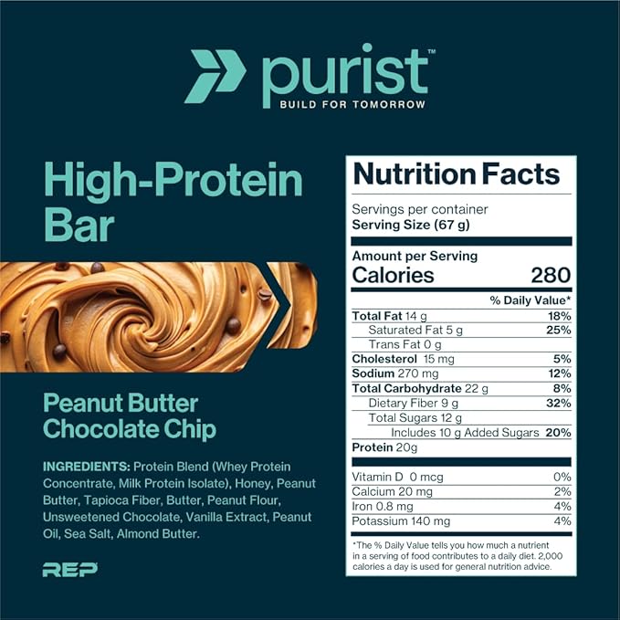 Barra de Proteína Purist Peanut Butter Chocolate Chip 12 Unidades miniatura 2