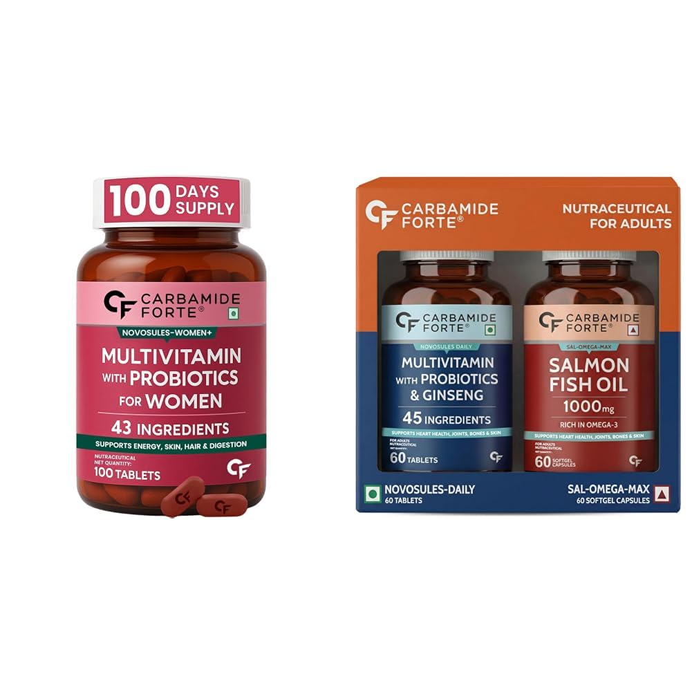 Carbamide Forte Multivitamin Tablets for Women | Multi Vitamin Supplements for Womens With Probiotics | Multivitamin Tablet for Women With 43 Ingredients To Support Energy & Health - 100 Tablets-picture-34