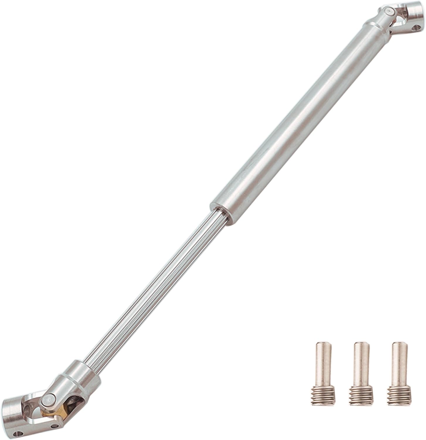 Universal Stainless Steel Drive Shaft Heavy-Duty Driveshafts for Axial SCX10 90046 AXI03007 TRX4 Redcat Gen8 1/10 RC Car Crawler Upgrade 145mm-225mm(1PC)