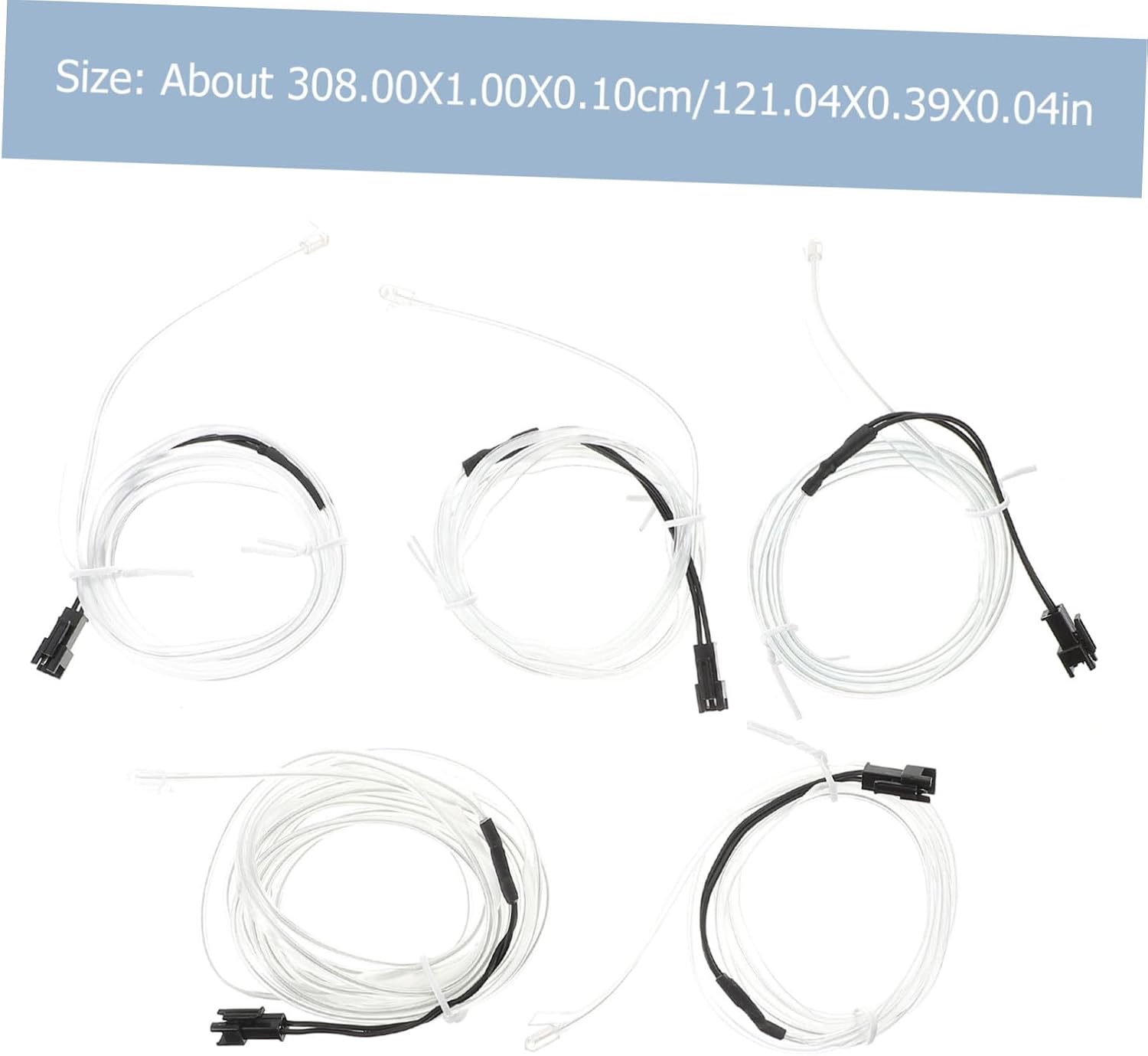 Cabilock 1 Set Flexible USB Ambient Lighting LED Rope Lights for Car Interior Decoration Ice DIY Installation for Dashboard and Door Trims No Heat High Brightness