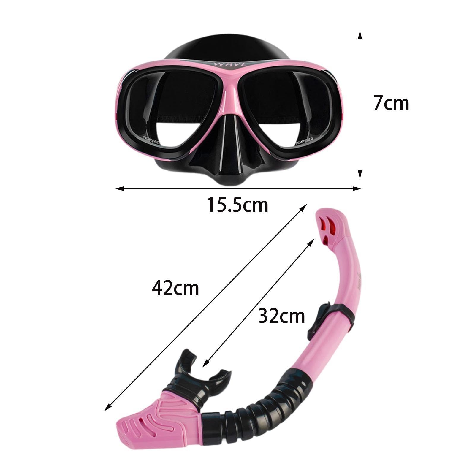 Snorkel Set Kit de Snorkel Gafas Antiniebla Mascarilla Gran Visión Tubo Silicona Anatómica Material Adecuado para Adultos