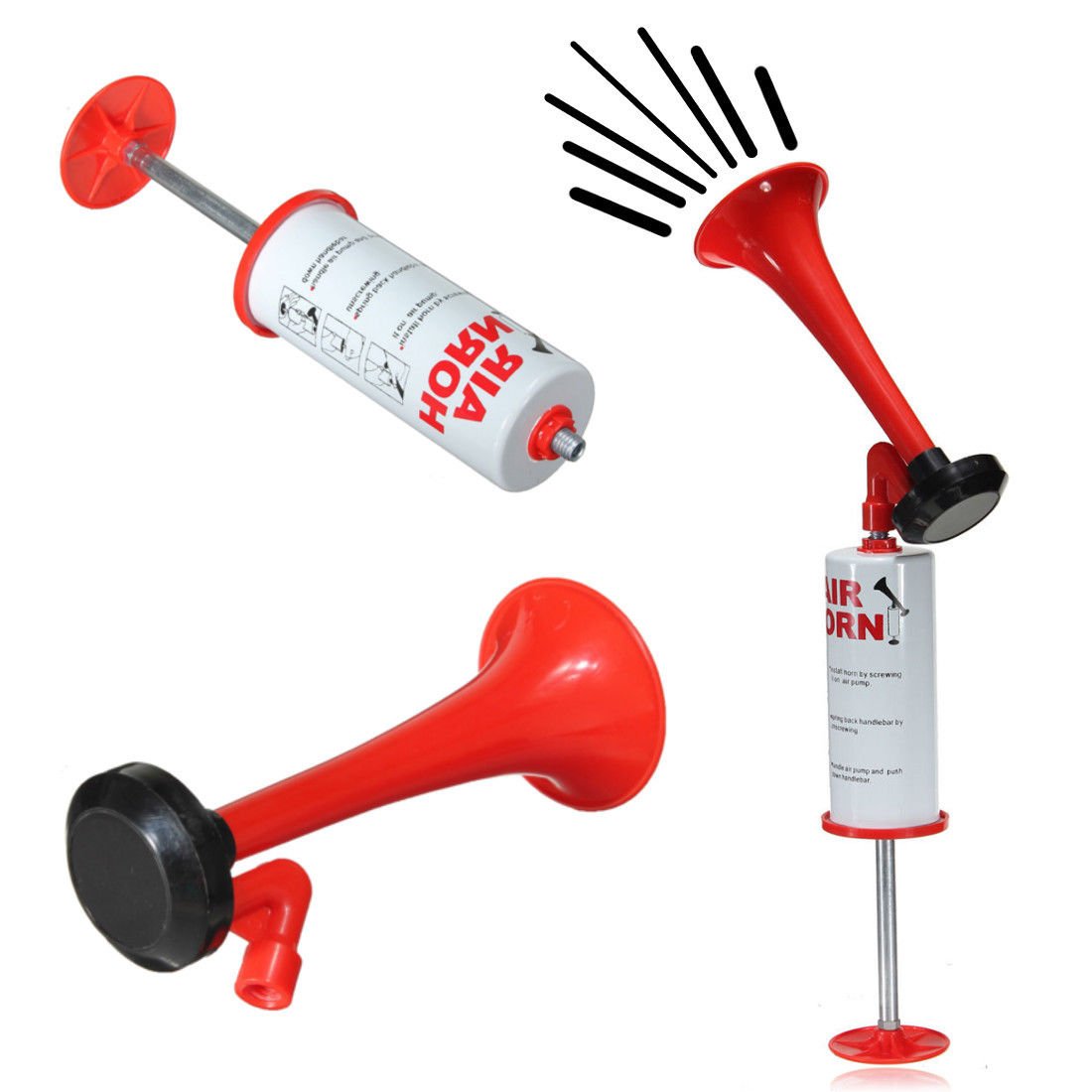 Tromba manuale da stadio ad aria air horn con pompa per eventi sportivi