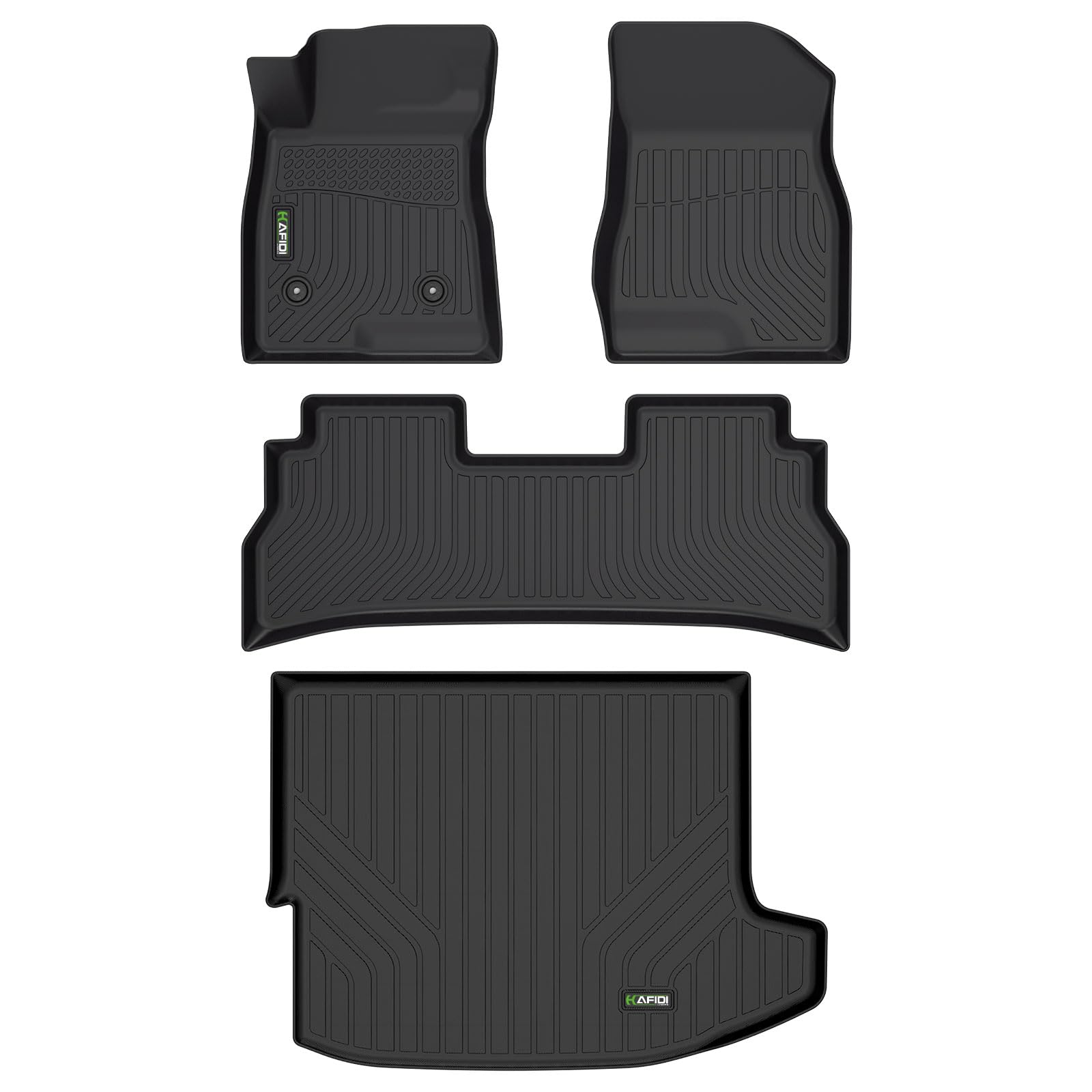 HAFIDI Floor Mats & Cargo Liner Set Fit for 2024 Chevy Trax & 2024 Buick Envista All Weather Protection TPE Anti-Slip Automotive Full Set Floor Liners Custom Chevrolet Trax 2024 Accessories - Black