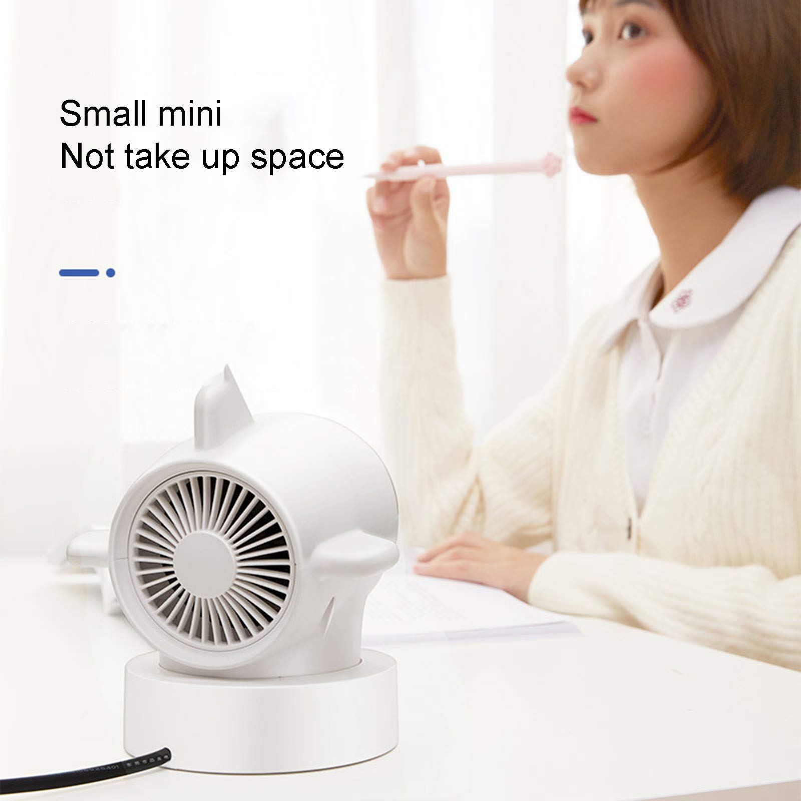 Piccolo Aeroplano Portatile Stufetta, Risparmio energetico Warmer, Mini Ventilatore dello scrittorio Elettrico Alimentato 650W Rapida Riscaldare Elettrico Stufetta per la casa,Rosa