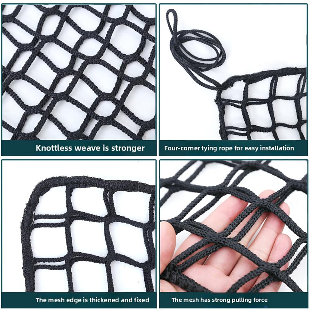 Filet d'escalade pour Aire de Jeux,Filet Anti-Chute,Filet De Sécurité pour Enfants,Double Couche,Trou de 4cm,Con 4 Crochets de sécurité, Sac de Rangement pour Enfants l'escalade (Noir, 2 * 3)
