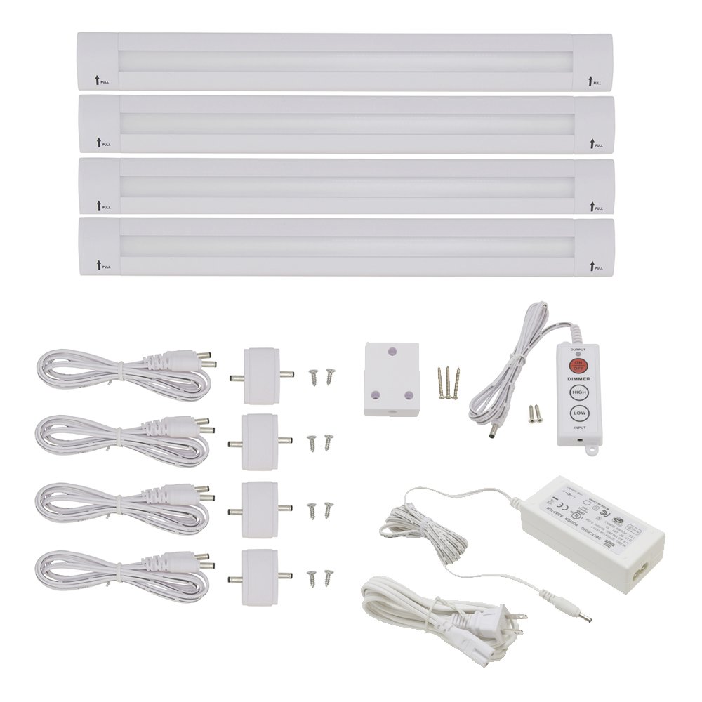 Lightkiwi Y2657 Lilium 12 Inch Warm White Modular LED Under Cabinet Lighting - Standard Kit (4 Panel)