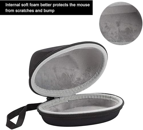 Miniatura 2 de Estuche rígido para mouse de viaje, para mouse ergonómico vertical MX, bolsa de almacenamiento protectora de EVA portátil, anticaídas, con correa de