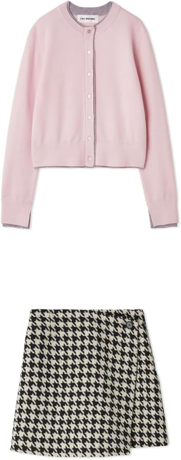 マドモアゼル ノンノン パパス シルク アンゴラ ケーブル カーディガン ロゴ マドモアゼル ノンノン パパス シルク アンゴラ ケーブル カーディガン