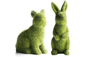 Adorable Flocked Easter Bunny Set for Garden Decor