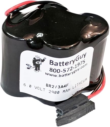 BatteryGuy BR-2/3A4F - Batería de repuesto PLC de litio de 6 V 2900 mAh equivalente a marca (no recargable)