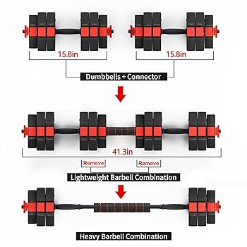 2個口用　ダンベル Amazon | soges バーベルにもなる ダンベル 15kg2個セット S