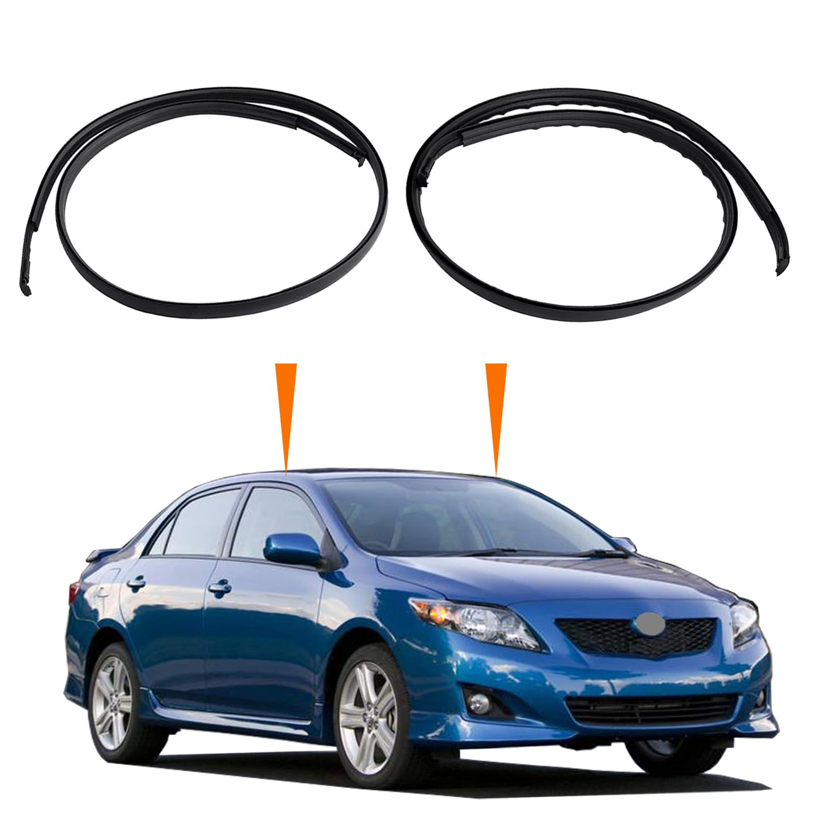 Amazon.com: MIYIMORE 2Pcs Roof Drip Molding Weatherstrip Fit for