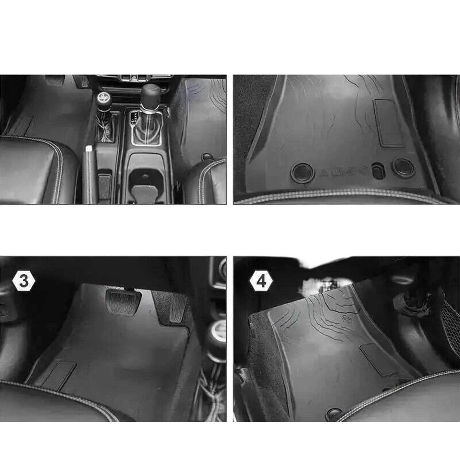 maty samochodowe dywanowe Pasuje do Jeepa Pasuje do Wrangler JL 2 drzwi 2018-2024 Dywaniki samochodowe Cargo Liner Maty podłogowe Pad