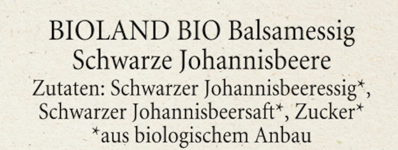 Lindenmeyer I Bio Essig fein I Schwarze Johannisbeere I Balsamessig I BIOLAND I 6er Pack (6x250ml)