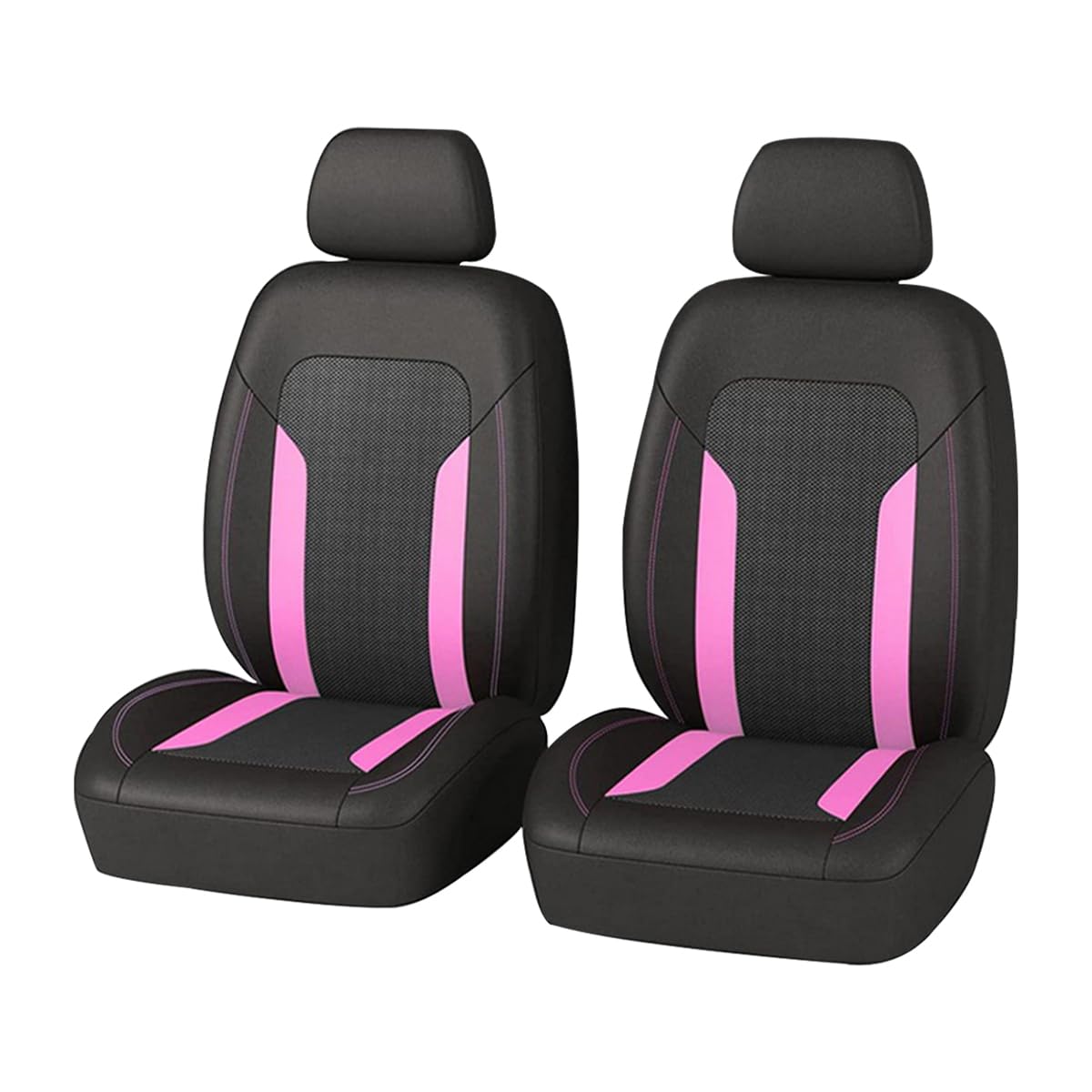 BELOMI 2 Pack Car Seat Covers, Premium Mesh Cloth Front Seat Cover Set, Breathable and Comfortable, Universal Interior Car Accessories, Car Seat Protector Covers for Cars Trucks SUV(Pink)