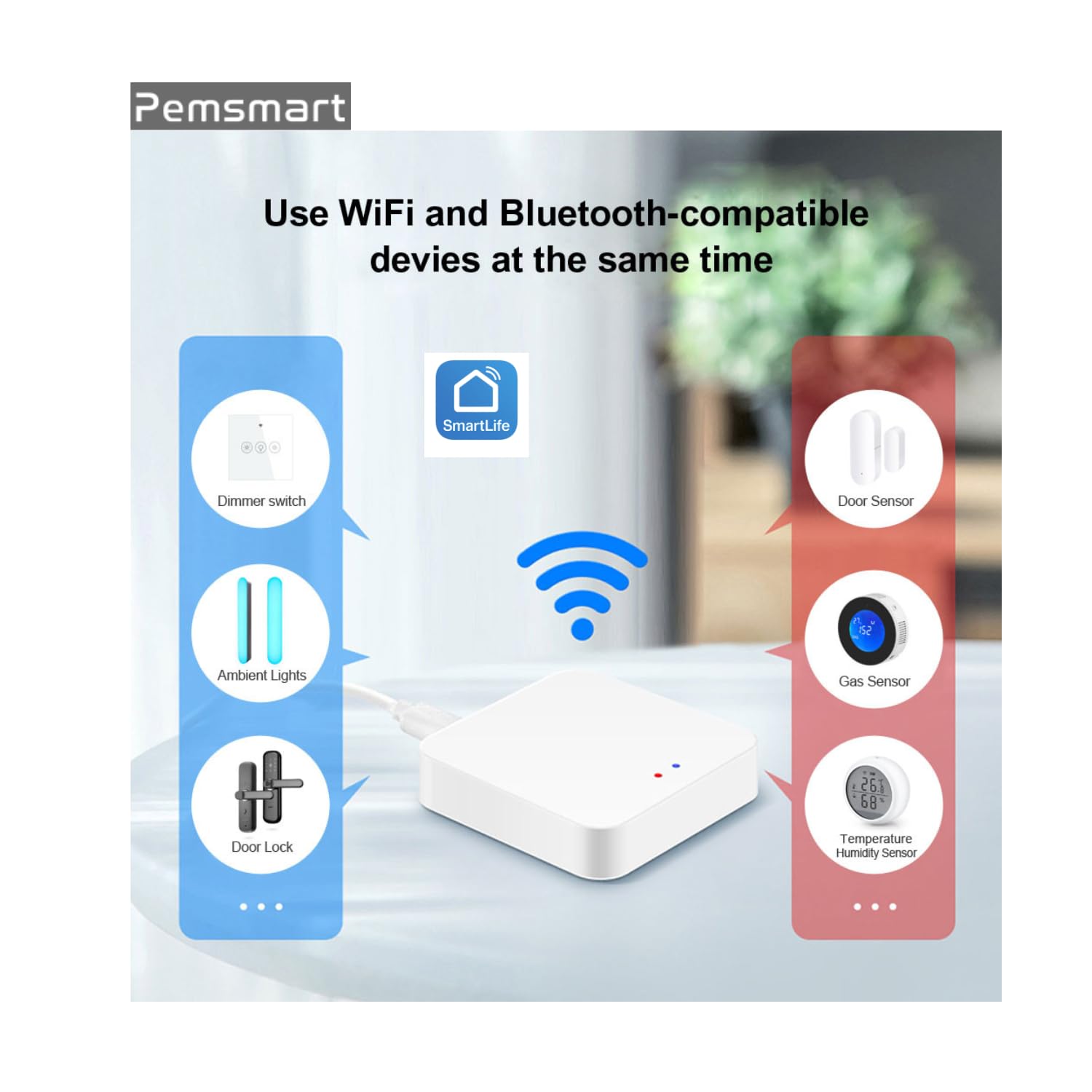ZigBee Smart Gateway Hub WiFi 2,4 GHz, domotique intelligente pour tous les ZigBee 3.0, compatible avec l'application Tuya Smart Life Tuya, télécommande, prend en charge 50 appareils sans fil