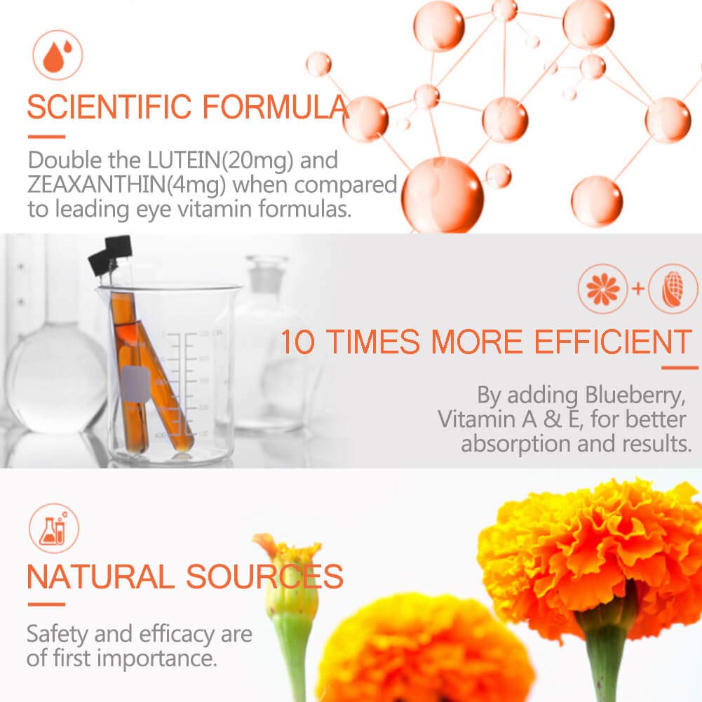 Areds 2 Eye Vitamins 20mg Lutein & 4mg Zeaxanthin and VIT A&E for