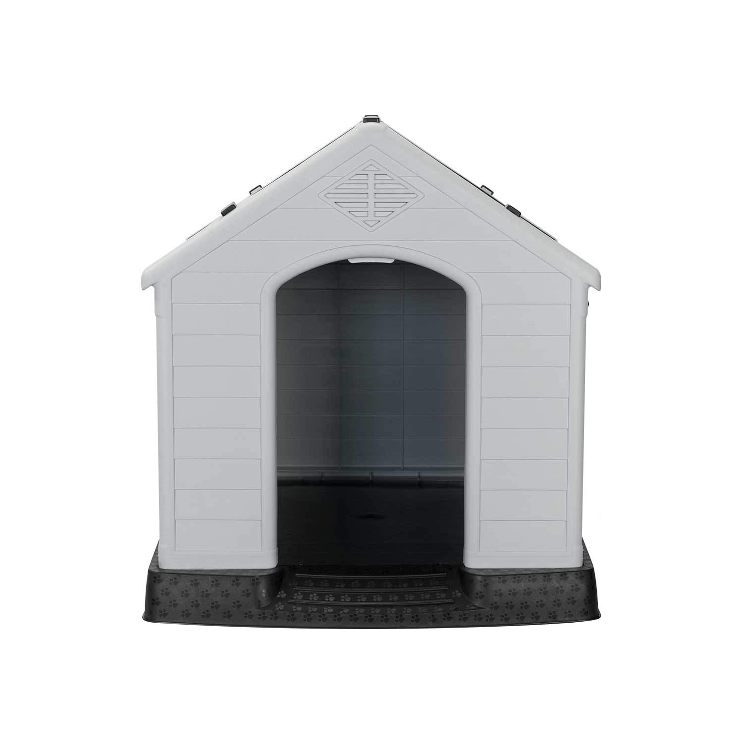 THINIA HOME Caseta para Perros Pequeños Dimensiones 66,5x73,6x71cm | Caseta de Plástico 100% Reciclable y Ecológico | Caseta Mascota Exterior e Interior