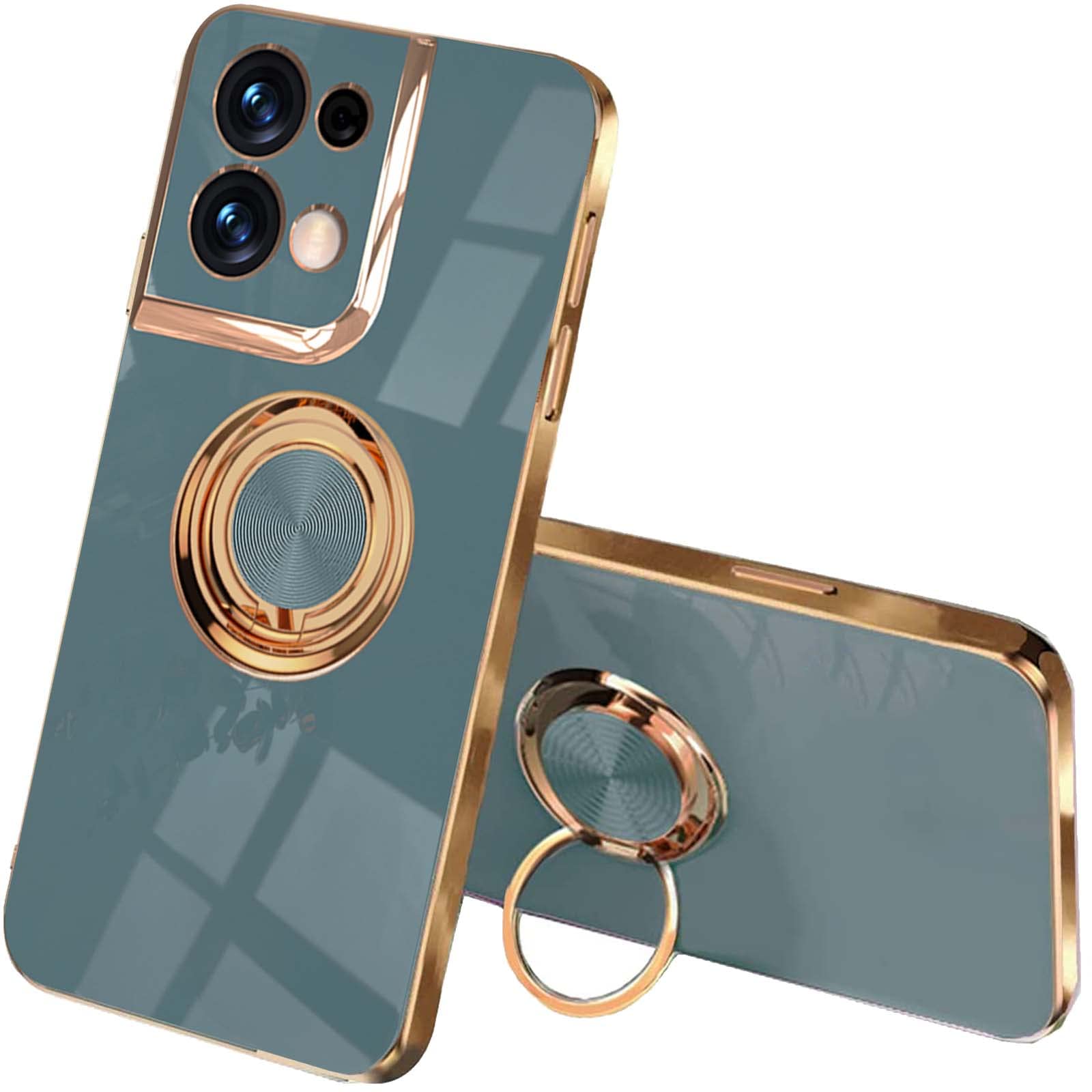 QIYIN Cover Per Oppo Reno 8 5G/Reno8 5G, Cabina Silicone Colorato Case Proteggi La Fotocamera