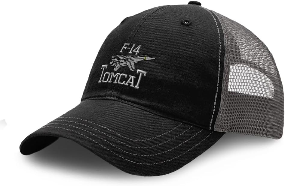 Richardson Soft Mesh Cap Hat Embroidered Grumman F-14 Tomcat B Embroidery Trucker Hats for Men & Women