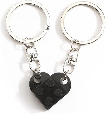 Matching Heart Keychain,Matching Brick Keychains Gifts for Boyfriend, Husband,Couples,Girlfriend Gifts
