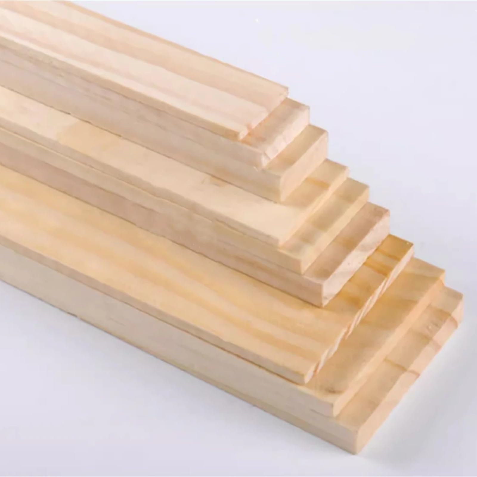 Palitos Helado Para Manualidades 20 tiras de madera rectangulares de 3/5/8 mm de grosor, tablero de pino macizo, material for modelismo DIY, manualidades, decoración, piezas.(250x50x5mm)