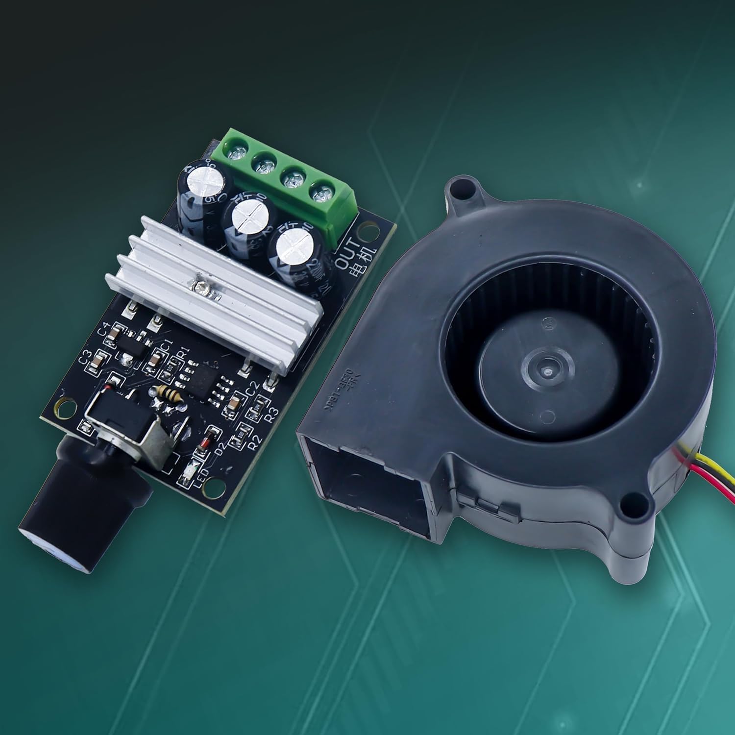 Electronic Spices D06F-12SM Brushless 12V 0.10A Air Blower Fan WithSpeed Controller (Pack of 1)