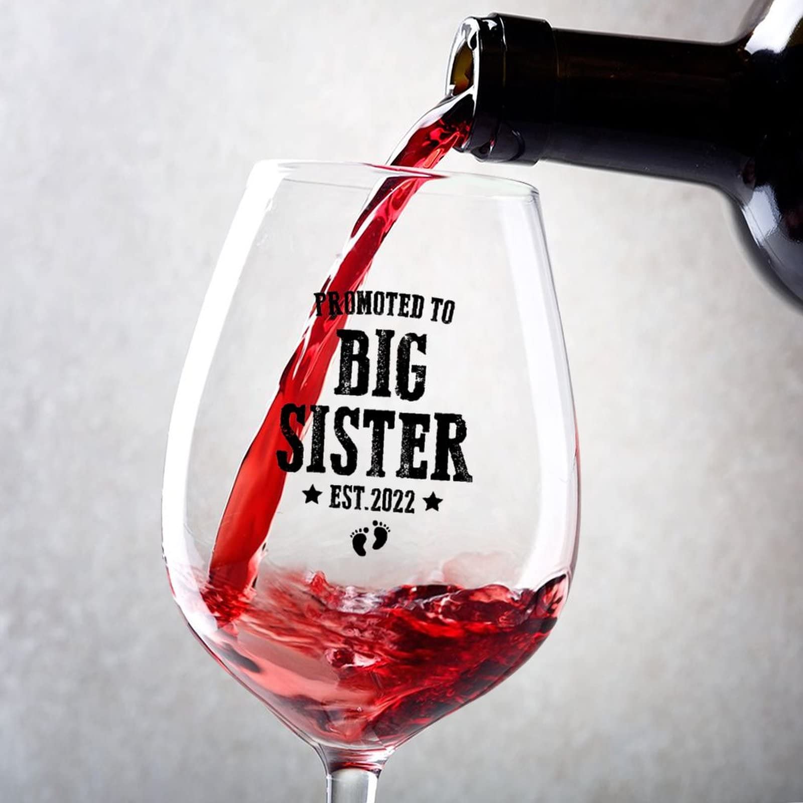 Verres à vin rouge pour célébrer une future sœur avec ce lot de 2 cadeaux originaux