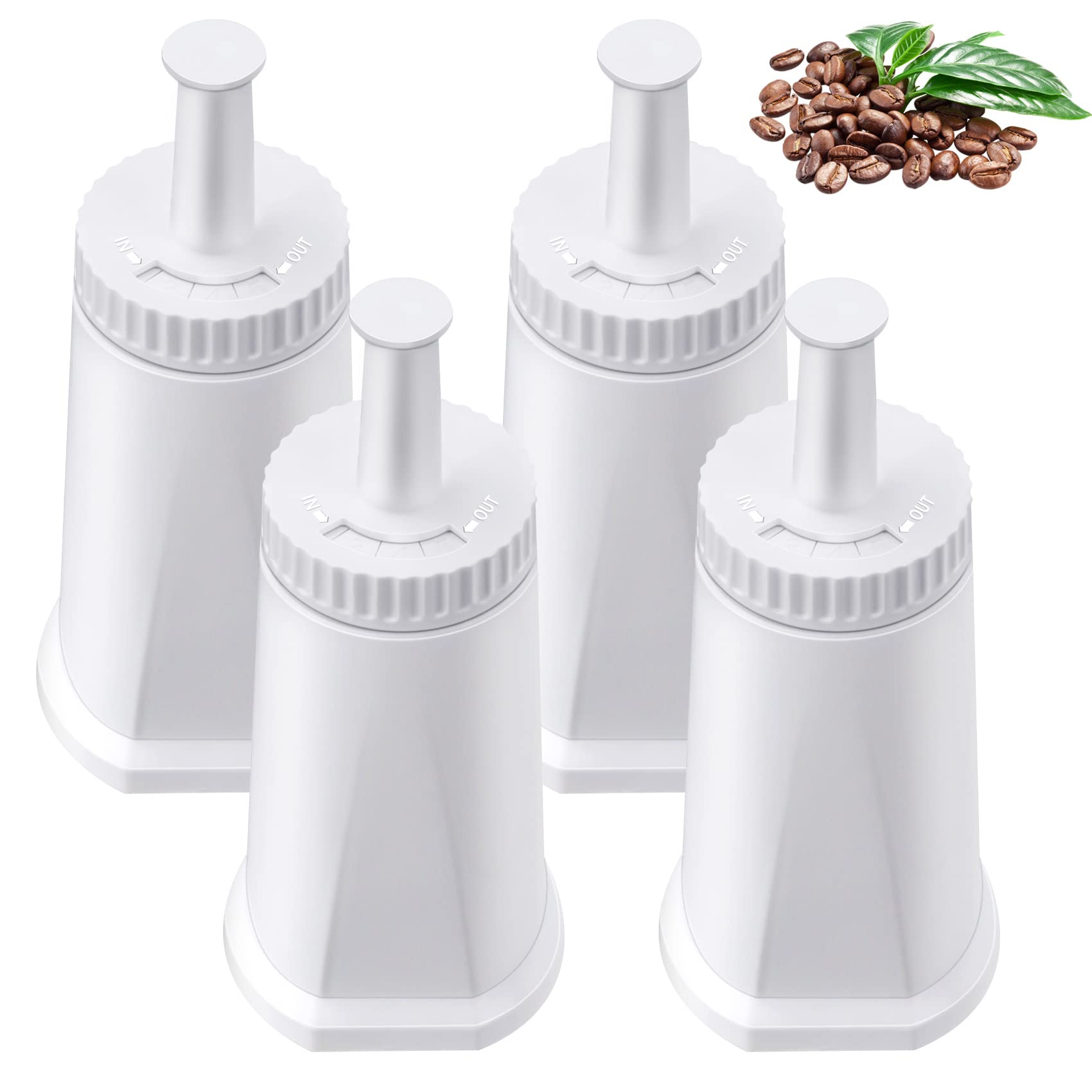 BES008WHT0NUC1, 4 park Replacement Water Filter With Breville Sage Claro Espresso Coffee Machine for Oracle, Barista, Espresso, Bambino, BES880， BES920, BES878, BES990, BES980