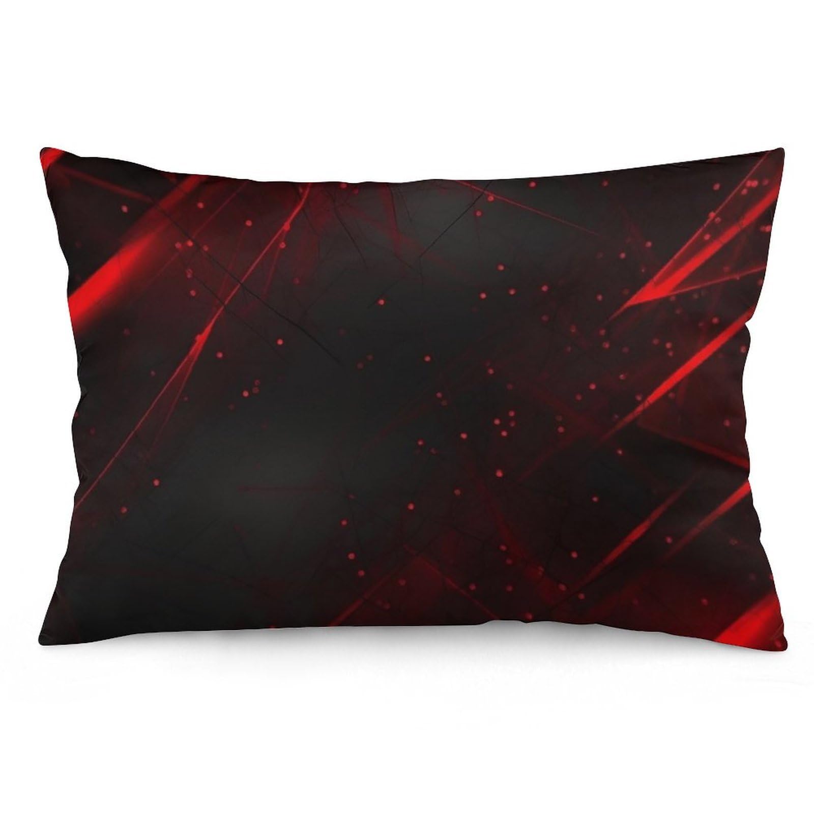 NTVOWPZO 2 Pack Decoration Throw Pillow Covers 20"x30" Pillowcases Covers Black and Red Background Pillowcases Modern Farmhouse Home Decor Sofa Cushions Covers for Couch Bed Living Room