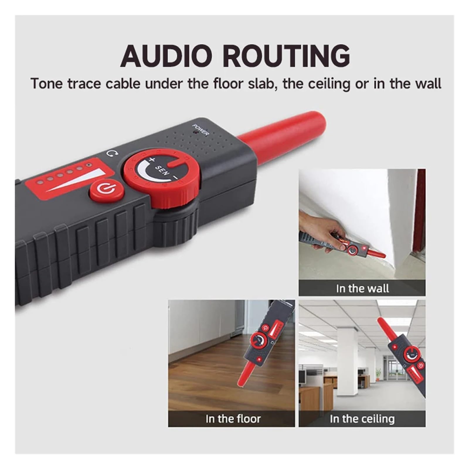 Rastreador de Cables, Rastreador de cables subterráneos alta y baja tensión Localizador antiinterferencias Buscador líneas red