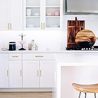 Vista 6 de Ravinte - Paquete de 25 unidades Tiradores para gabinetes de 5 pulgadas de acero inoxidable en latón cepillado para cajones de cocina o armarios