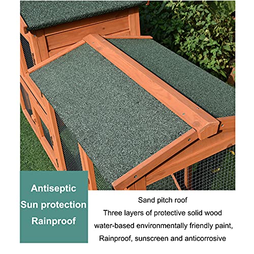 Hühnerstall Aus Holz, Kaninchenkäfig Im Freien, Zweistöckiges Haustierhaus Mit Wasserdichtem Dach Und Mehreren Türen… – Bild 4