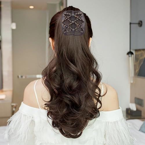 Miniatura 10 de LOVEF Peines mágicos para el cabello para mujer, con cuentas de madera, elásticos, de doble cara, clips para hacer moños, accesorios para el cabello