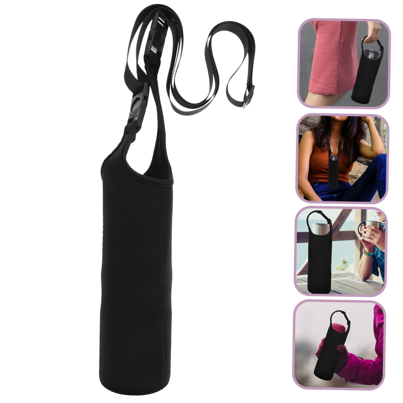 Ensemble de gobelets en néoprène Bouteille d'eau Manchon de Bouteille d'eau à Main Portable Porte Gourde Housse de Bouteille d'eau en Tissu Le Tissu