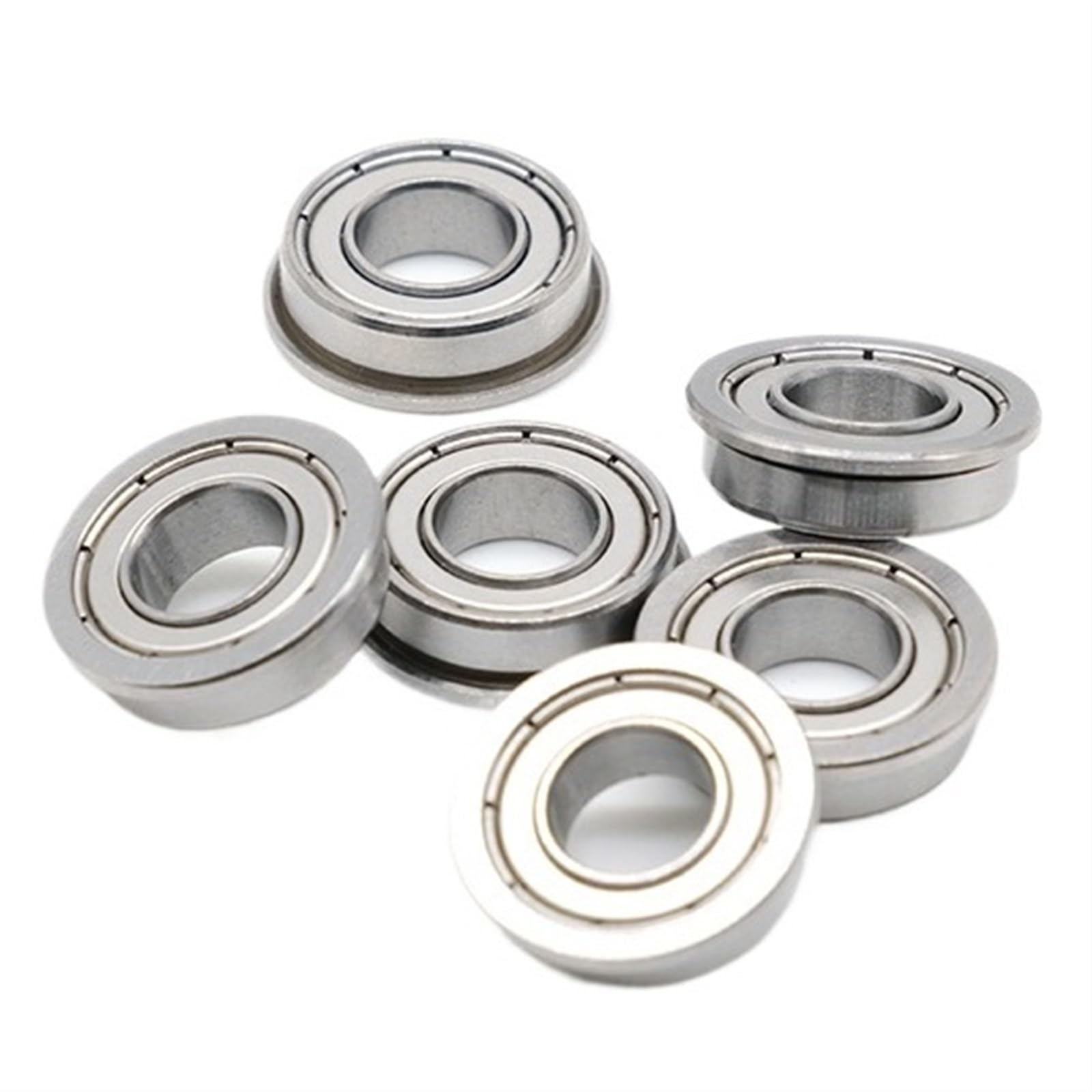 Deep Groove Double Rubber Seal Bearings F698ZZ Bearing ABEC-7 (10 Pieces) 8 * 19 * 6 Mm Flanged F698Z Ball Bearings F698 ZZ F619/8ZZ Smooth Operation and Fast Speed