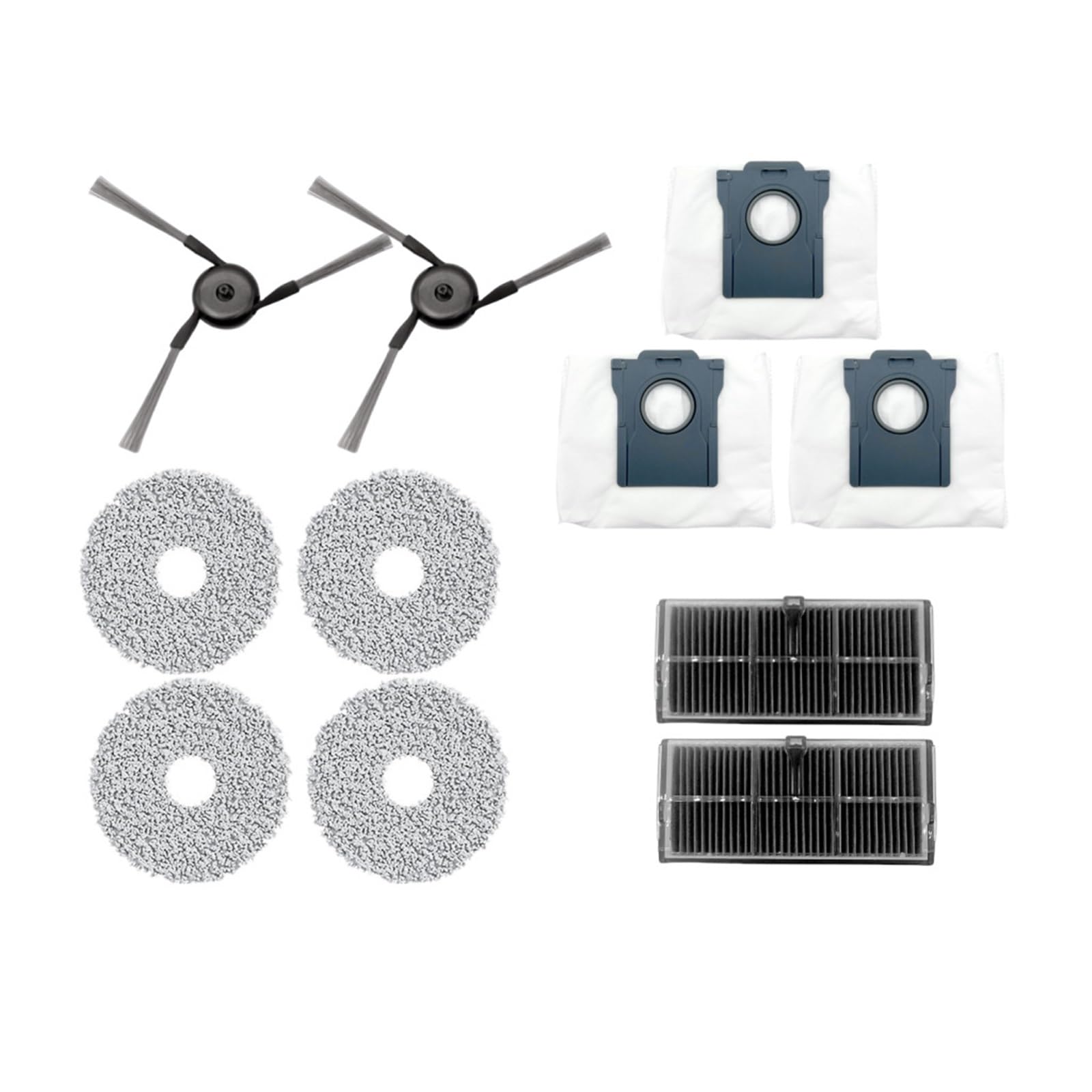 HENWANDSQ Rubber Main/Hair Cut/Side Brush, Filter, Mop Rag，Compatible For Dreame，Bot X40 Ultra Robot Vacuum Cleaner Spare Accessory Parts Kit(Parts Kit 1)