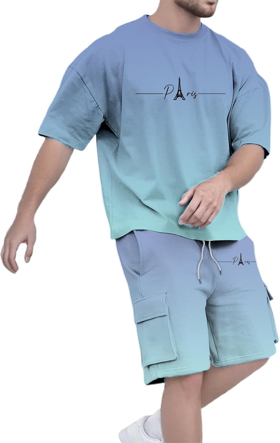 Mymyguoe New York Survêtement 2 pièces pour homme - Confortable - Survêtement de sport - Sweat à capuche - Pantalon de jogging - 2 pièces - Décontracté - Sportif - Combinaison de loisirs - Respirant