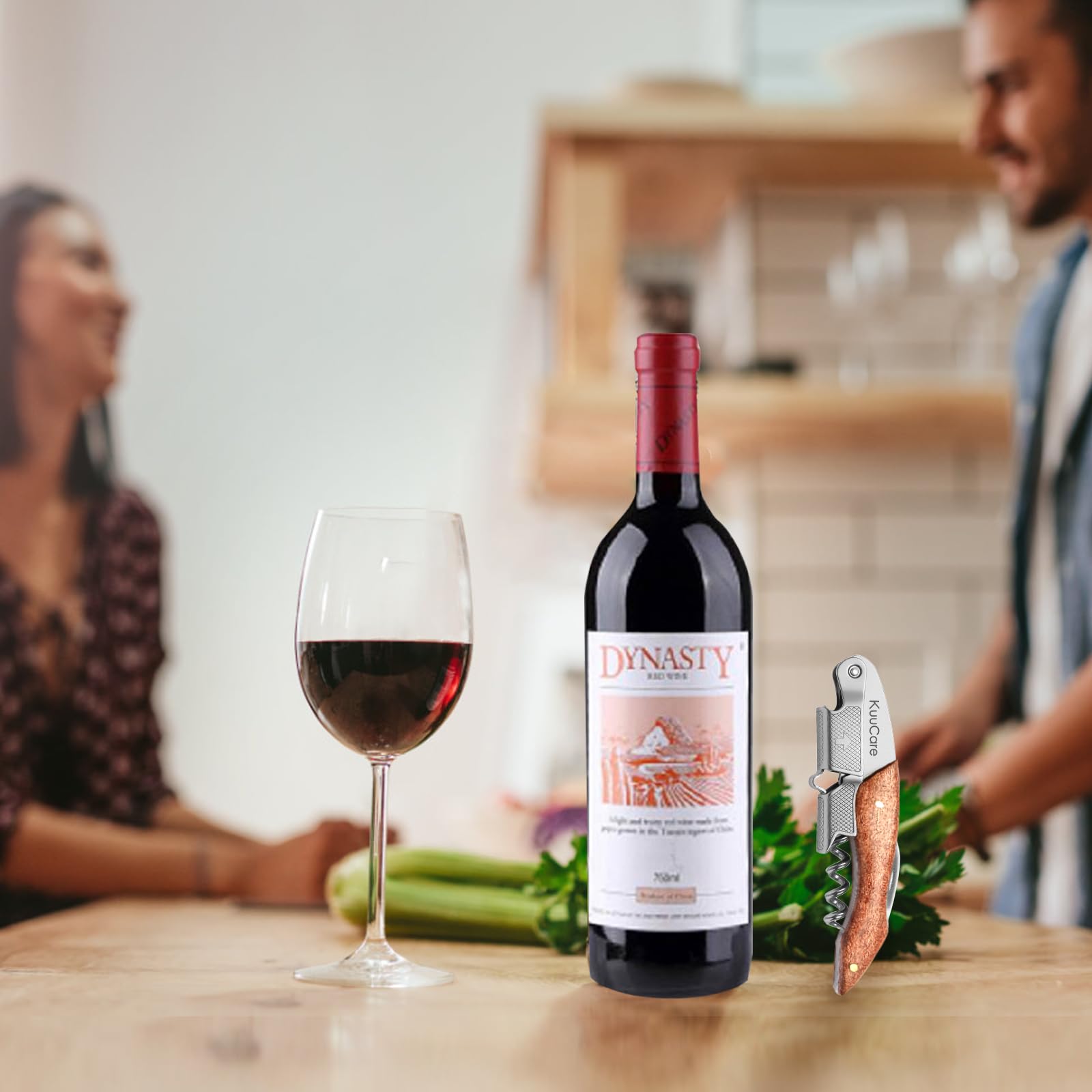 Sacacorchos para camarero, abridor de botellas de vino de acero inoxidable 420 de alta calidad con cortador de papel de aluminio y removedor de tapas, llave manual de vino con doble bisagra para