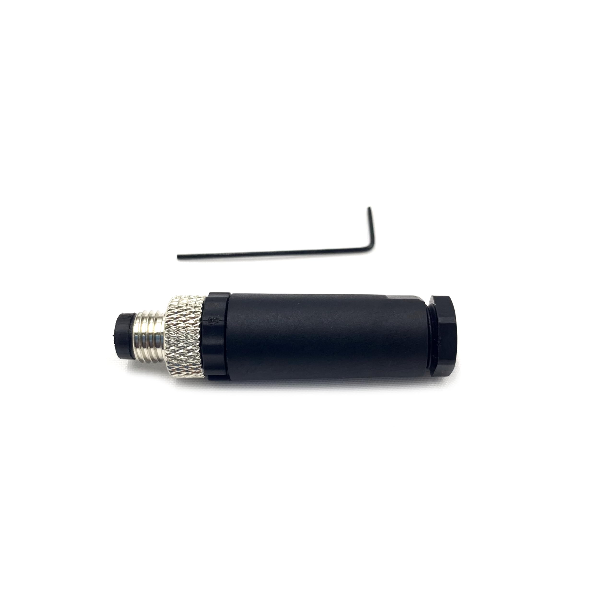 10 Stücke M8 3 poliger Stecker Rundsteckverbinder, IP67 industrieller Rundstecker 60V 4A ungeschirmter Code gerader Stecker, vor Ort montiert mit 8mm verdrahtetem Sensor