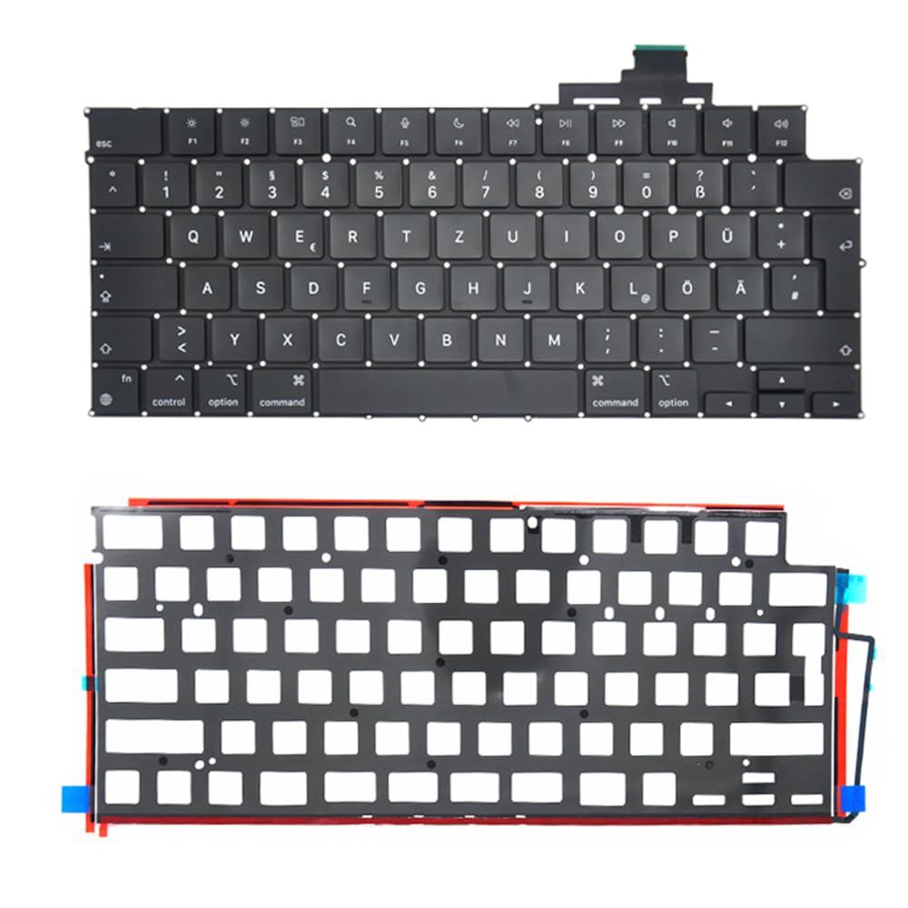 Tastiera Tedesca Qwertz Pardarsey Pardarsey Tastiera Tedesca QWERTZ Per MacBook Pro 14/16 2021 - Ricambio Originale Tastiera MacBook Pro - 3