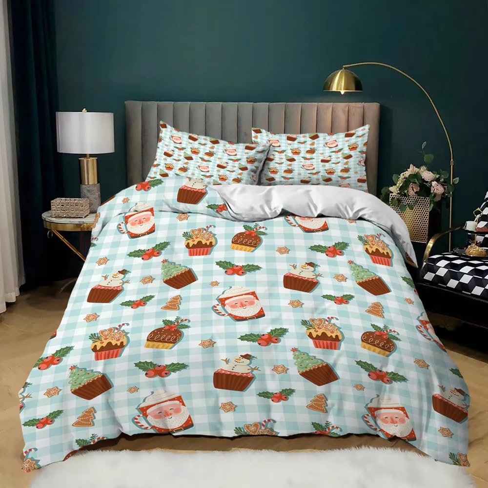 Parure de lit 200x200 de Noël idée cadeau enfant housse de couette et taies
