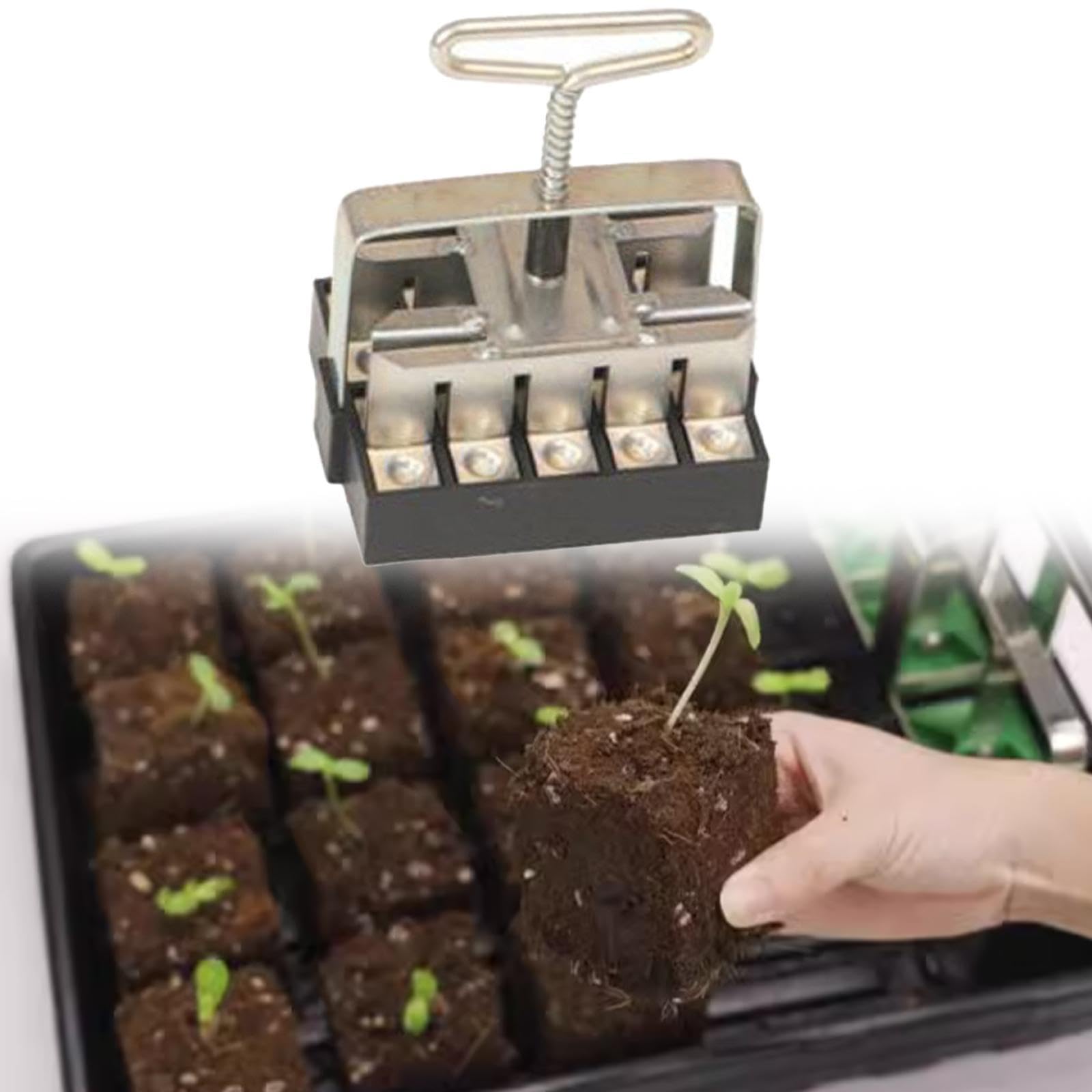LOVIVER Bloqueador para jardinería, Regalo para jardineros, Herramienta Manual de jardinería práctica, Mango cómodo para Tierra de jardín, esquejes, Set a