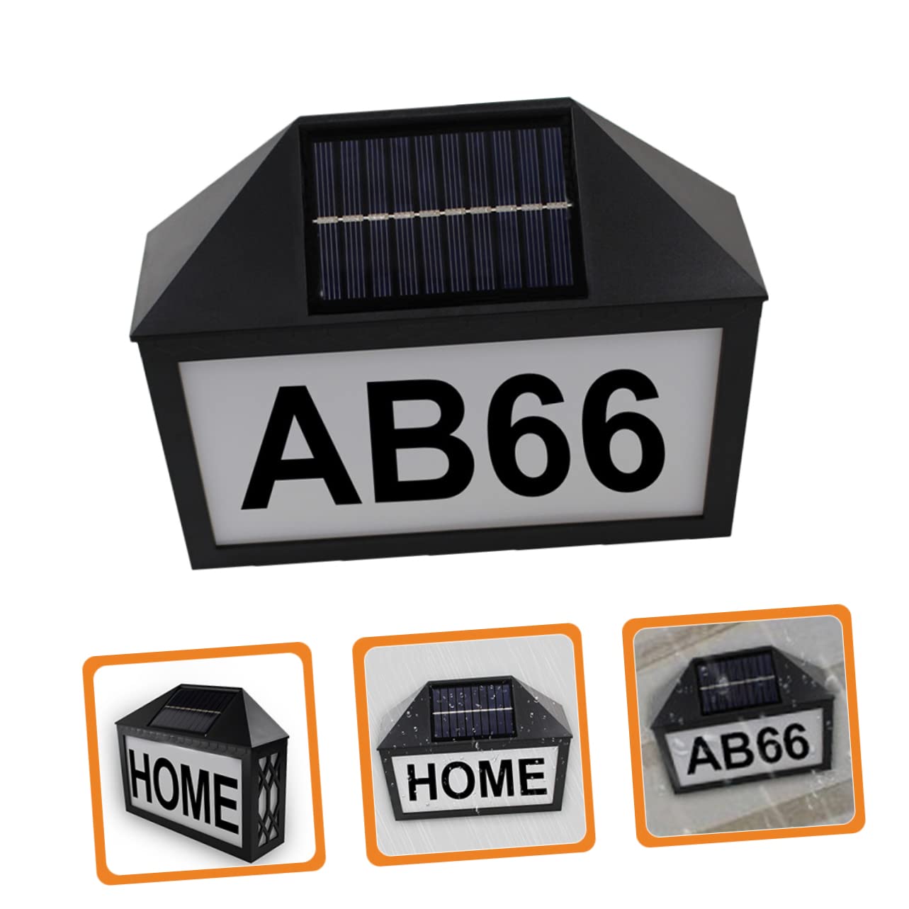 BESTonZON Lampada Solare Per Numero Civico Illuminazione Notturna Per Indirizzi Resistente e Facile Da Installare Per Esterni e Materiale Di Alta Qualità