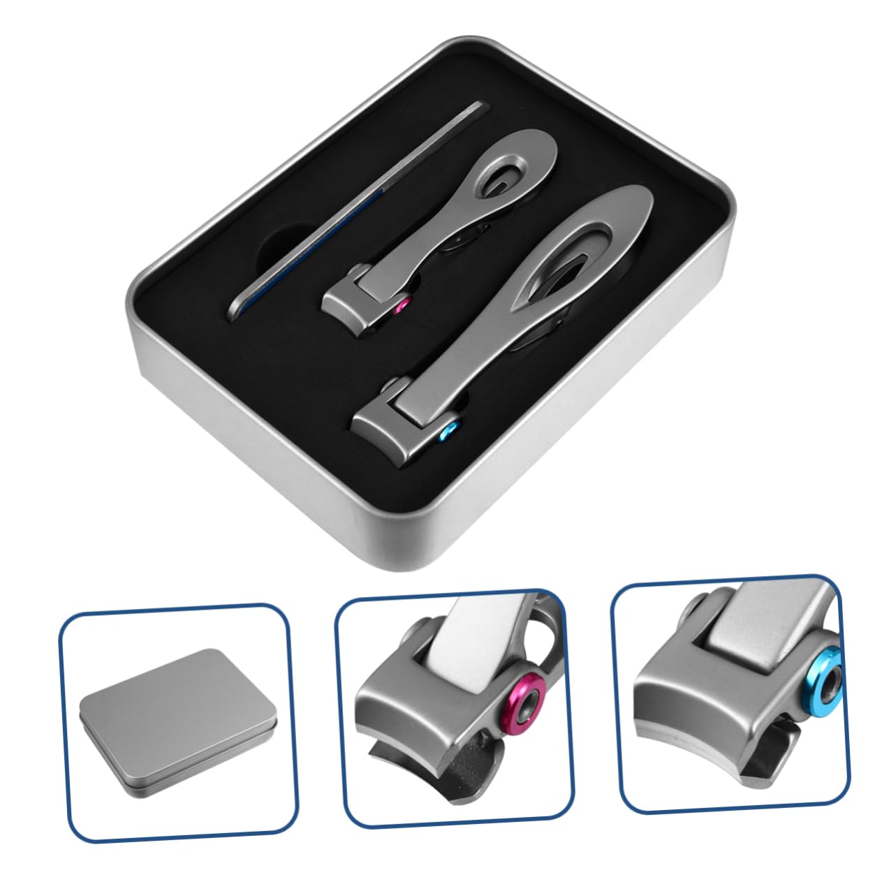 Beaupretty 9piezas Cortauñas De Acero Inoxidable Para Uñas y Herramienta De Mano Para Hombres Mujeres y Uso Profesional y Doméstico