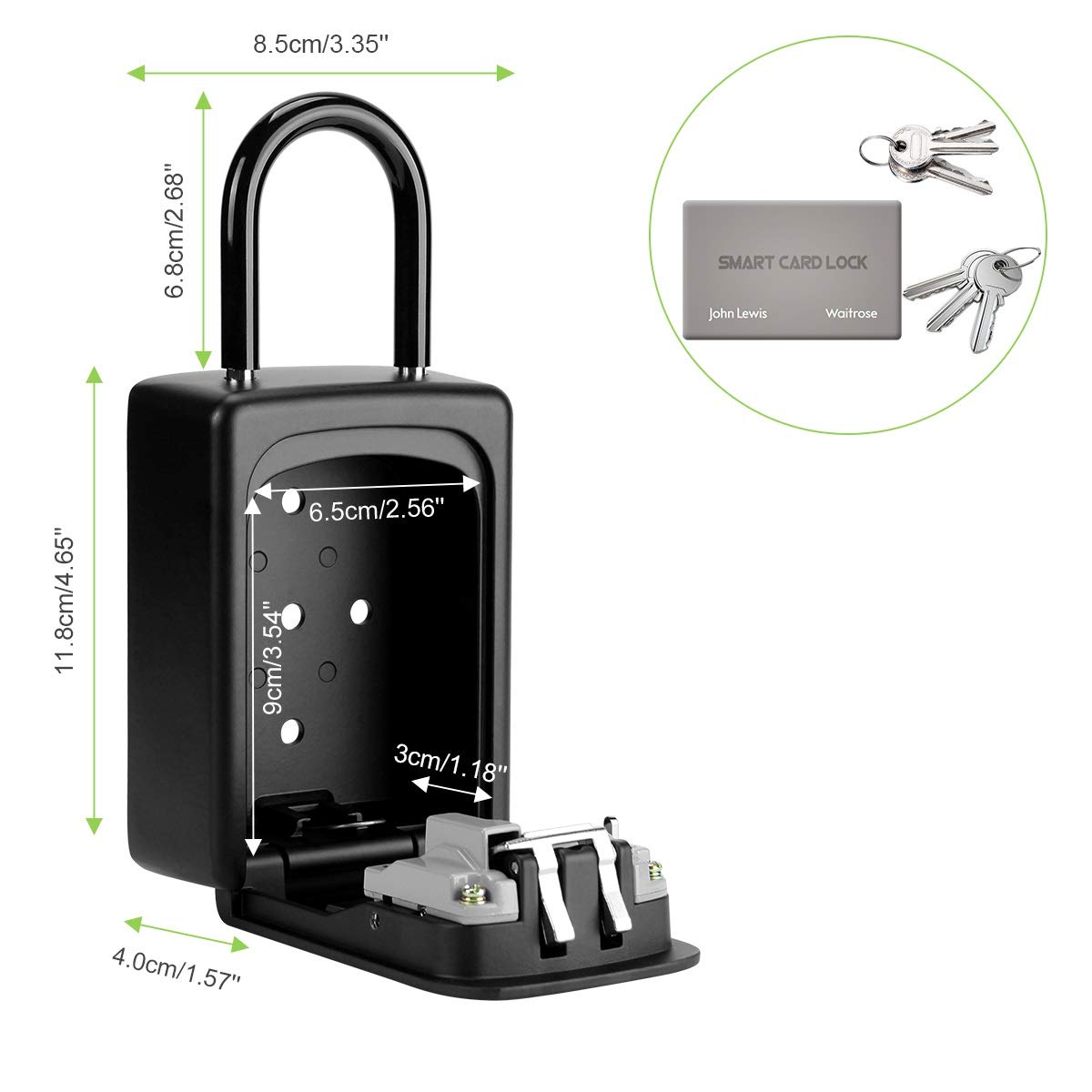 Buy Philorn Portable Key Lock Box, 4Digit Combination Lockbox