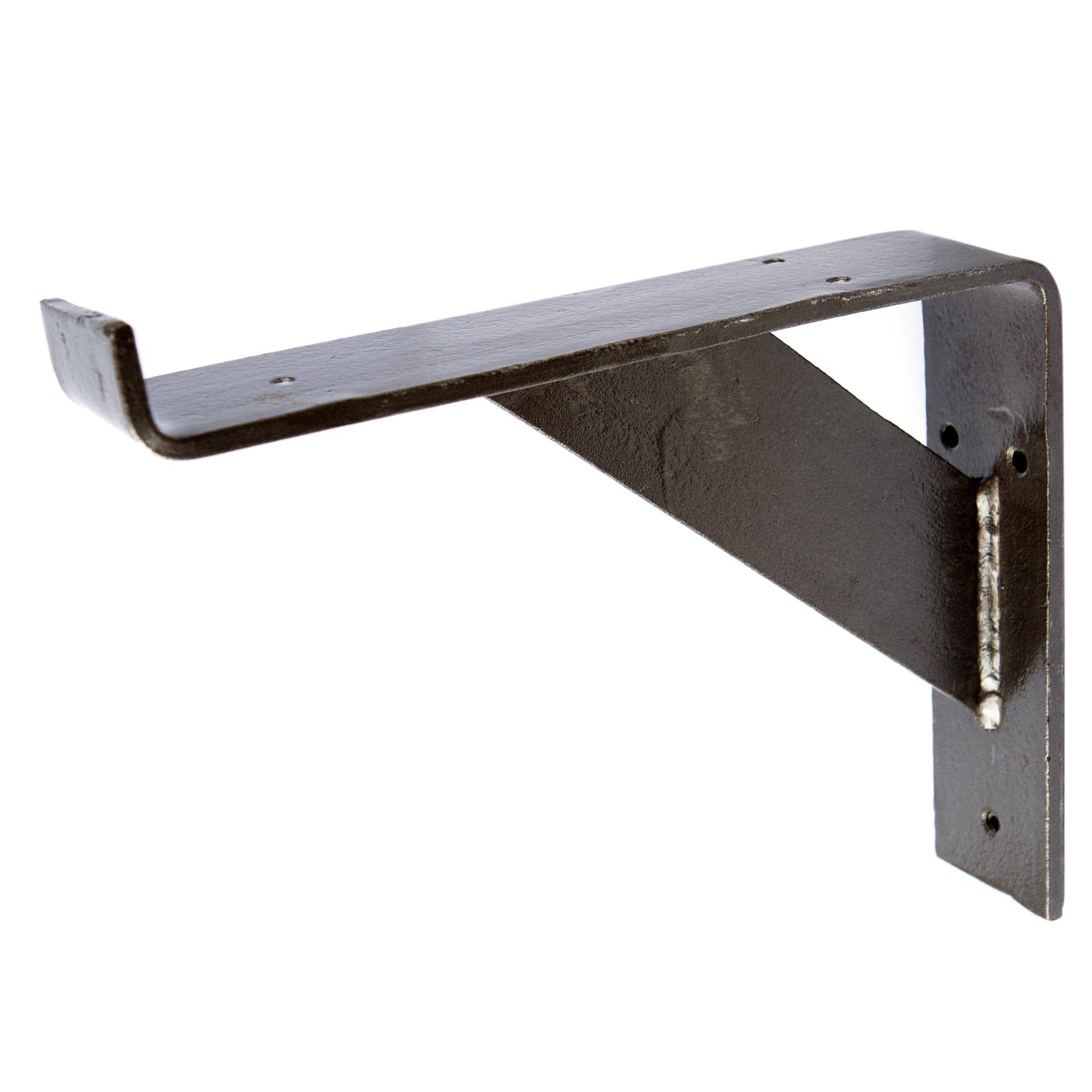Hammer And Tongs Raw Gallows Style Scaffold Iron Shelf Bracket - D240mm - Pack Of 1 - Metal Shelve Brackets Wall Mounted Shelves Support For Home Storage, Kitchen Storage