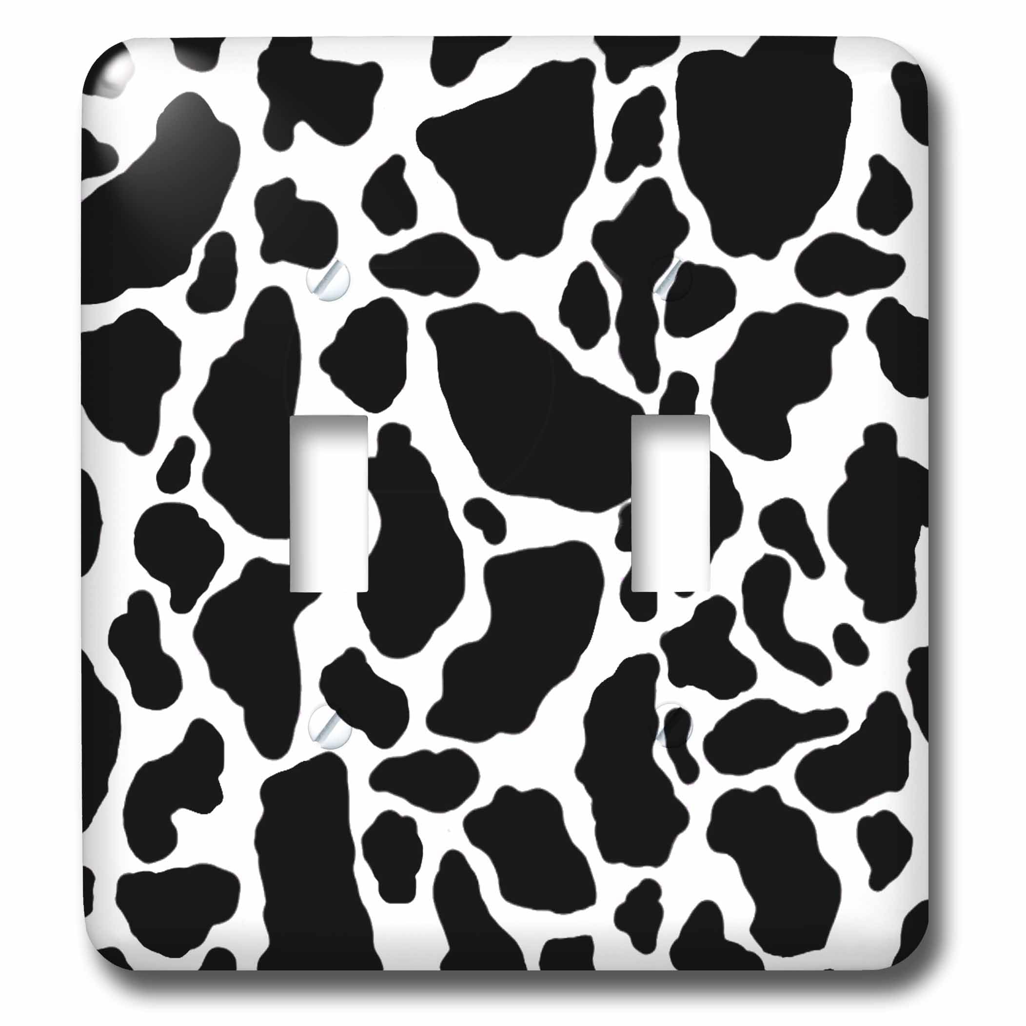 Interruptor de palanca de diseño 3dRose lsp_15424_2 con motivo de vaca monocromo para salón